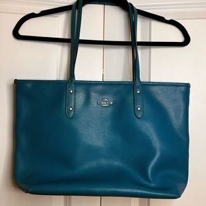 Coach Teal Tote Bag